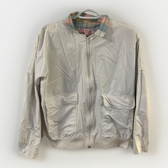 Haband Jackets & Blazers - Vintage HABAND FOR HER Jacket White PVC Rain Coat & Flannel Lined Size L